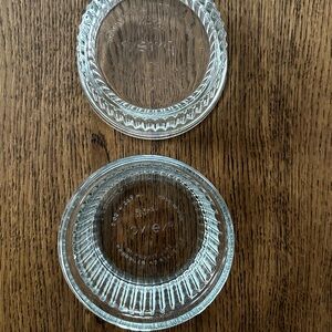 Set of 2 Pyrex Clear Glass Bowls Set